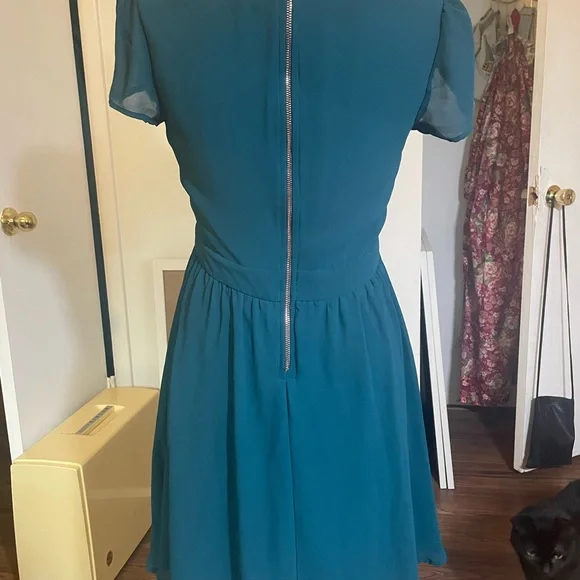 Xhilaration Teal Cutout Dress - Picture 4 of 5